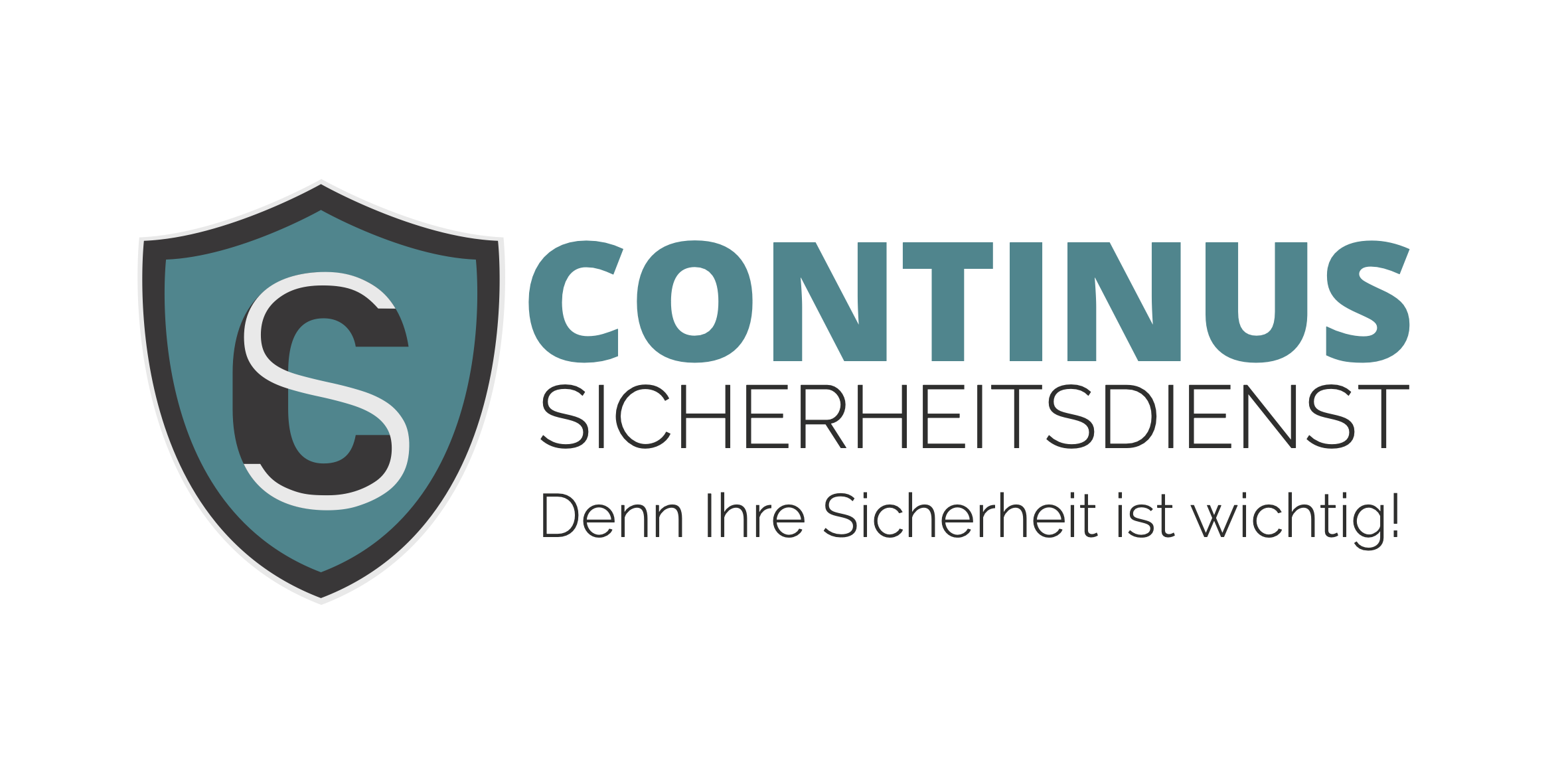 Unsere Partnernetzwerke | Rapid Rohr- und Kanaltechnik ContinUS Sicherheitsdienst-Logo: tealfarbener Schild mit einem großen C und dem Wortmarken-Text CONTINUS, darunter der Slogan 'Denn Ihre Sicherheit ist wichtig!'
