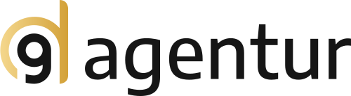 Unsere Partnernetzwerke | Rapid Rohr- und Kanaltechnik Logo for 9agentur: a gold stylized '9' next to the word 'agentur' in black text.